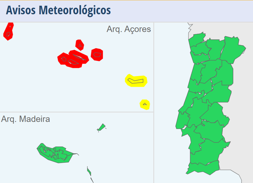 Furacão afeta os Açores em transição extra-tropical - Saiba os efeitos do "Gabrielle" e o tempo na sexta, 26 de setembro de 2025 Aviso vermelho emitido pelo IPMA para os Açores - atenção ao risco de vento extremo
