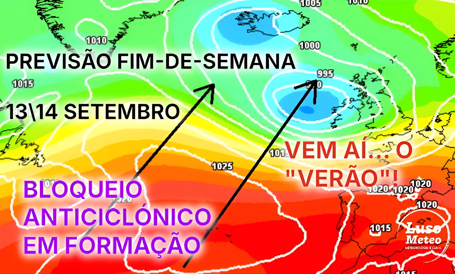 O Verão está de volta, e pode vir para ficar... Altas pressões subtropicais instalam-se - saiba a previsão do tempo no fim-de-semana 13 e 14 de setembro de 2025