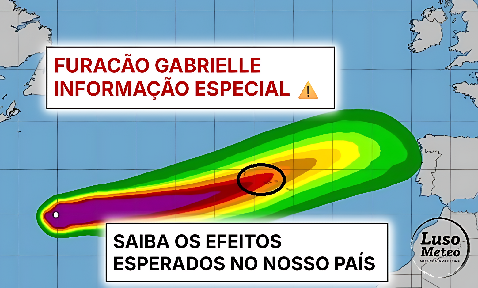 Furacão Gabrielle leva ventos até 160km/h aos Açores, muita chuva e mar agitado - saiba como evoluirá esta depressão na aproximação a Portugal Continental Furacão Gabrielle leva ventos até 160km/h aos Açores, muita chuva e mar agitado - saiba como evoluirá esta depressão na aproximação a Portugal Continental