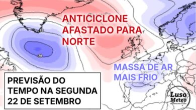 Mais frio e muito vento, mas muito sol em Portugal Continental, muita chuva nos Açores - saiba a previsão do tempo na segunda, 22 de setembro de 2025 Mais frio e muito vento, mas muito sol em Portugal Continental, muita chuva nos Açores - saiba a previsão do tempo na segunda, 22 de setembro de 2025