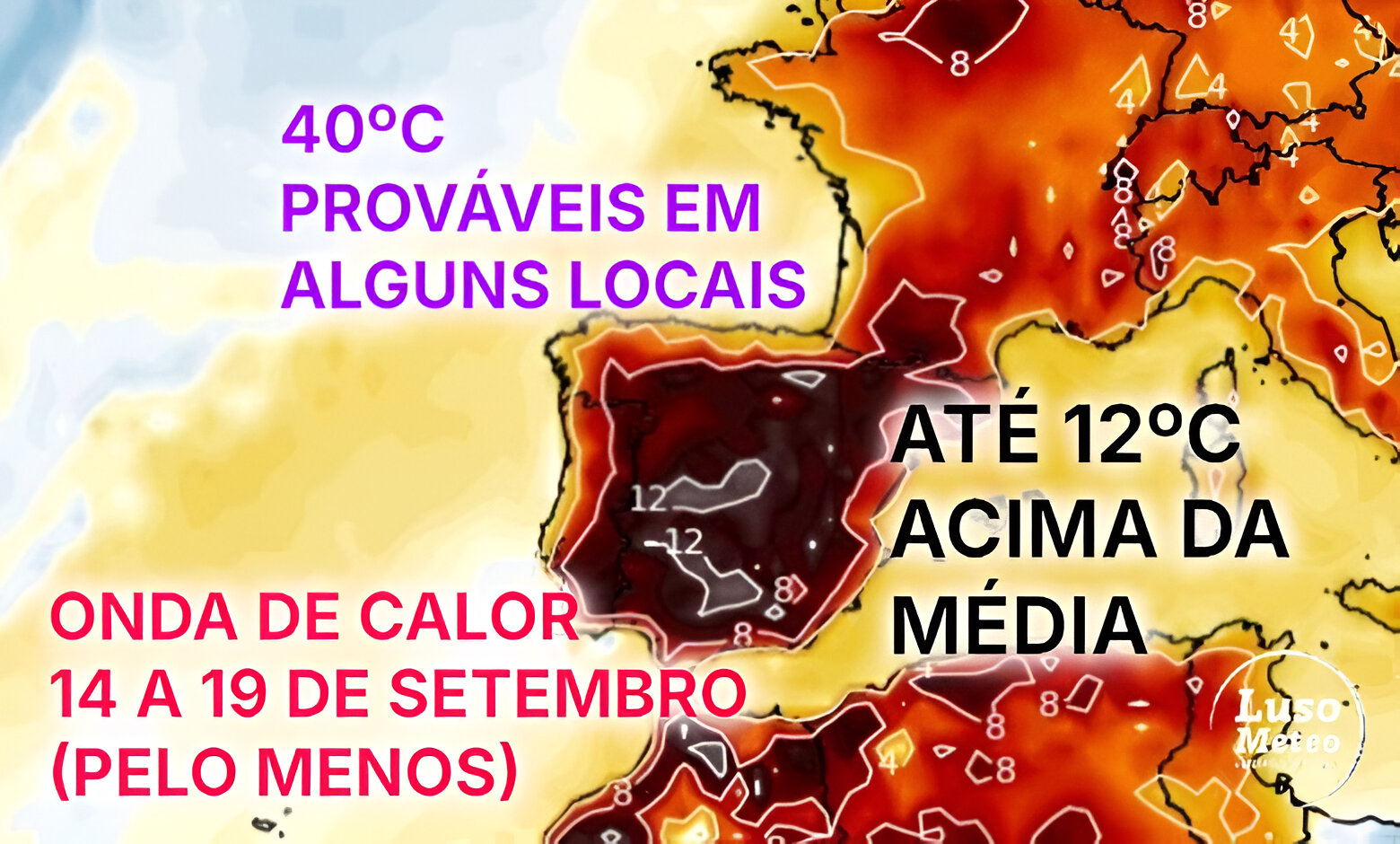 Onda de calor em Portugal - Temperaturas até 40ºC, tempo seco e risco máximo de incêndio - saiba como estará na sua região - 14 a 19 de setembro Onda de calor em Portugal - Temperaturas até 40ºC, tempo seco e risco máximo de incêndio - saiba como estará na sua região - 14 a 19 de setembro