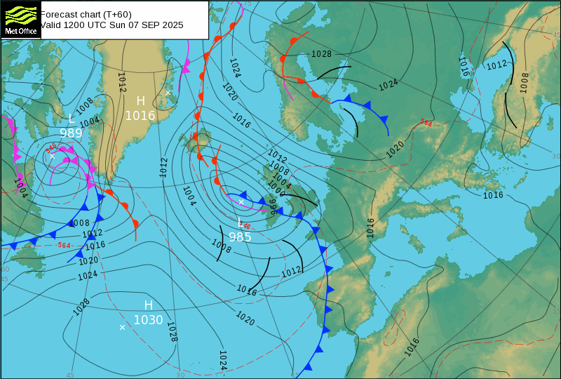 Frente fria neste domingo já sobre a região Sul ao meio dia - irá manter atividade? Veremos!