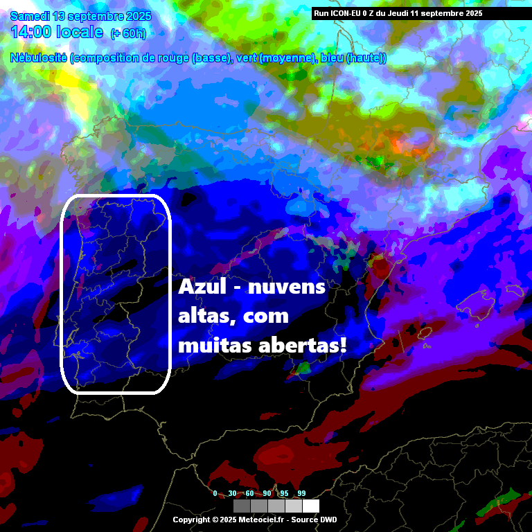 Nuvens altas e abertas - um sábado de sol!