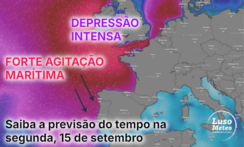 Depressão no Atlântico Norte provoca forte ondulação - atenção nas praias! - saiba a previsão do tempo na segunda, 15 de setembro de 2025 Depressão no Atlântico Norte provoca forte ondulação - atenção nas praias! - saiba a previsão do tempo na segunda, 15 de setembro de 2025