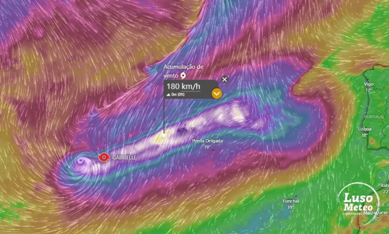 Gabrielle pode ser uma das piores tempestades em décadas nos Açores, com rajadas perto de 200km/h - agravamento das previsões para 26 de setembro