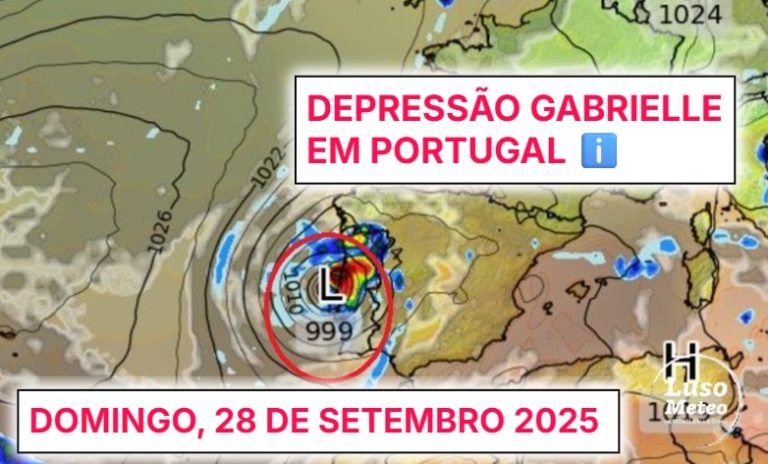 Tempo no domingo, 28 de setembro – Depressão Gabrielle afeta Portugal com chuva forte e vento – (mas há incerteza nas previsões) Tempo no domingo, 28 de setembro - Depressão Gabrielle afeta Portugal com chuva forte e vento - (mas há incerteza nas previsões)