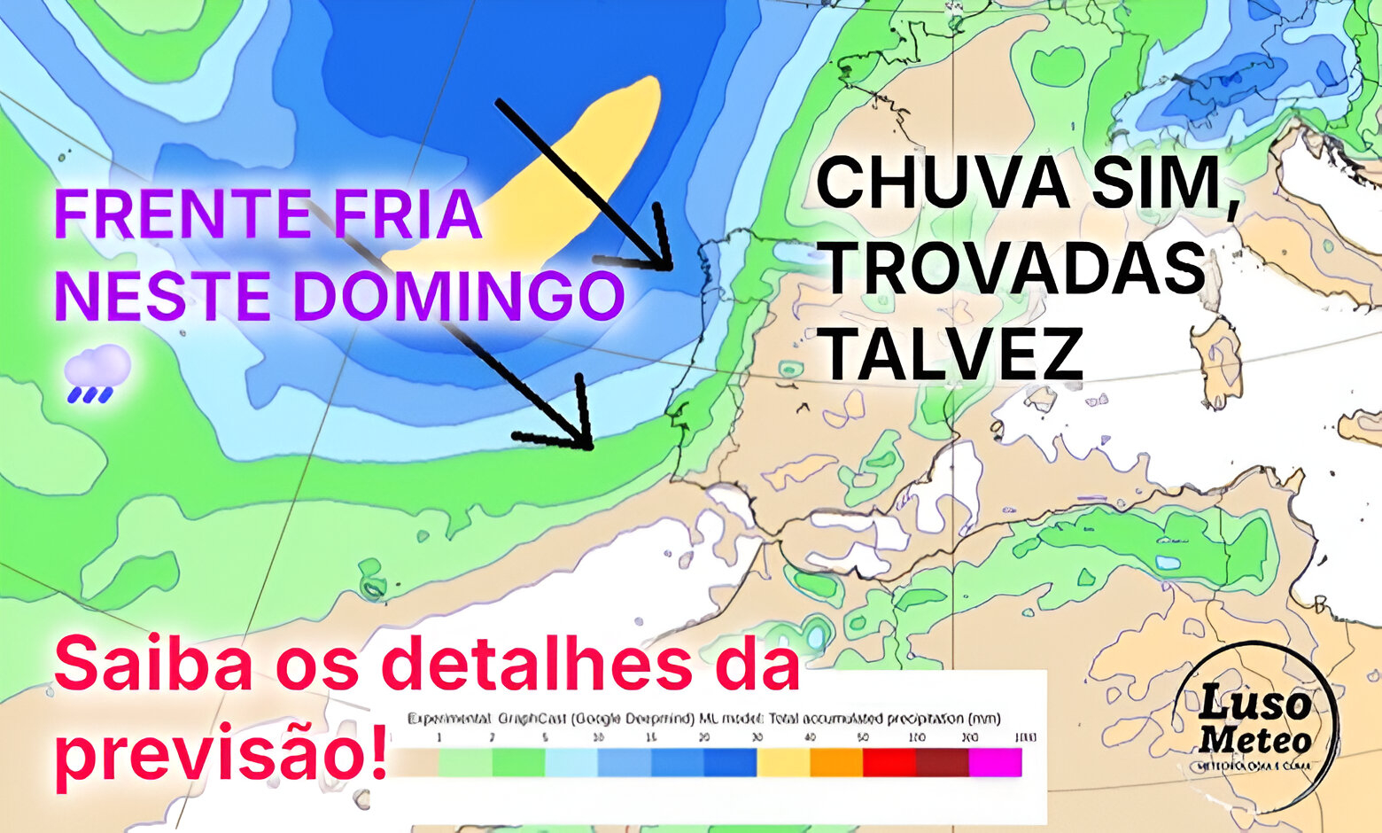Domingo com chuva (quase) por todo o país, mas... sem exageros! Saiba a previsão do tempo no domingo, 7 de setembro, e onde poderá chover (e não chover)!