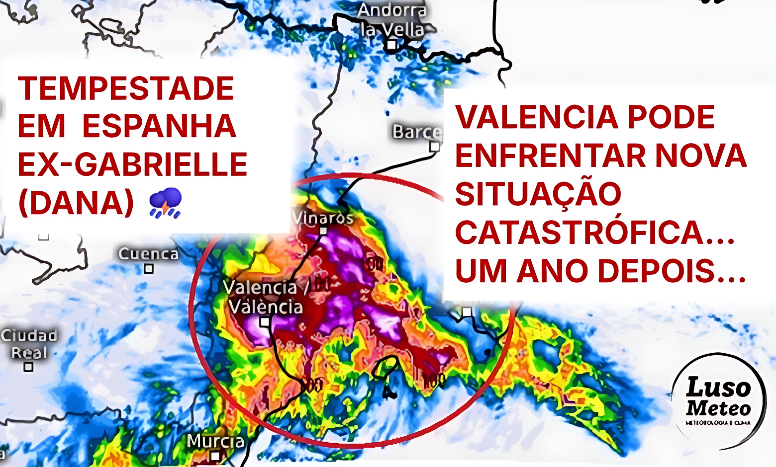 Tempestade em Espanha pode trazer chuvas históricas a algumas regiões nesta segunda-feira - como pode a Gabrielle ter ganho força no país vizinho? Previsão e explicação! Tempestade em Espanha pode trazer chuvas históricas a algumas regiões nesta segunda-feira - como pode a Gabrielle ter ganho força no país vizinho? Previsão e explicação!