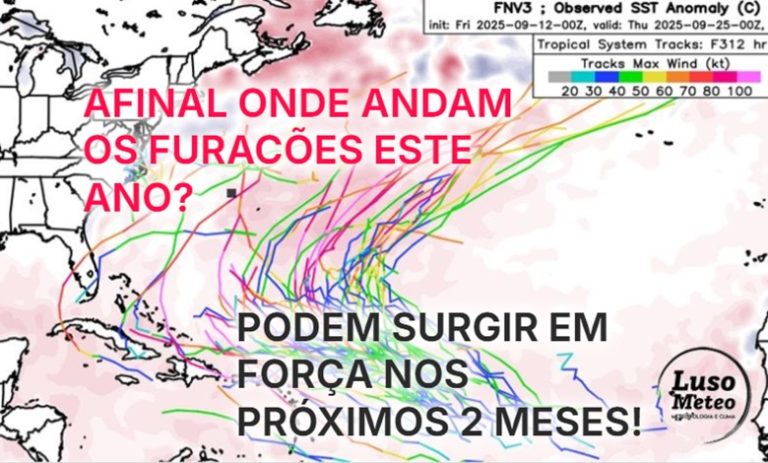 O Atlântico tem estado sem furacões, mas isso pode mudar a meio do mês de setembro - Atualização época de furacões 2025