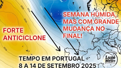 Mais chuva a caminho para algumas regiões, e tempo fresco, antes de uma mudança que traz o Verão em força! - Tempo esta semana 8 a 14 de setembro 2025