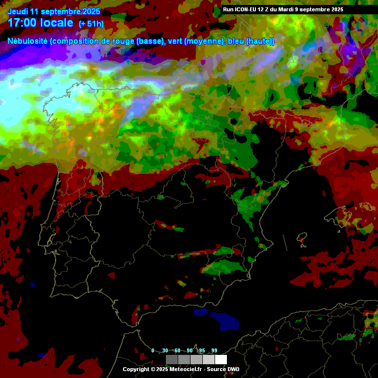 Anticiclone ganha força, aproxima-se um período de tempo mais quente, mas continua a humidade! Saiba a previsão do tempo na quinta, 11 de setembro de 2025 Nuvens previstas para a tarde de quinta - mais densas a Norte, mas presentes em quase todas as regiões a Norte da Cordilheira Central. Sol a Sul