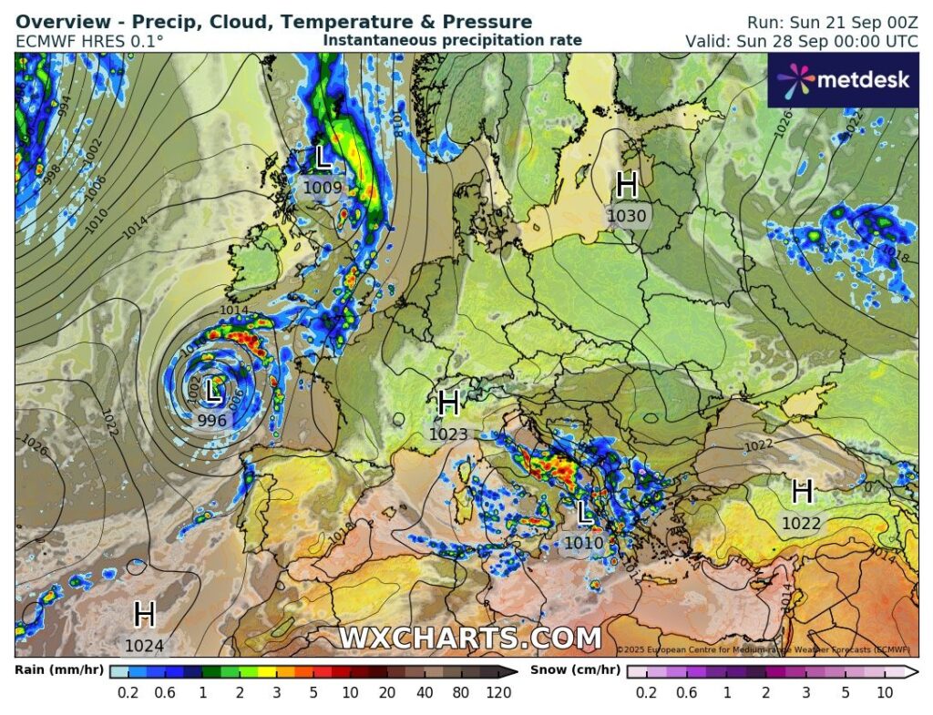 Tempo de Verão durante a semana, com temperatura sempre a subir, sol em pleno, mas a tempestade Gabrielle espreita no final - saiba a previsão do tempo esta semana, 22 a 28 de setembro de 2025