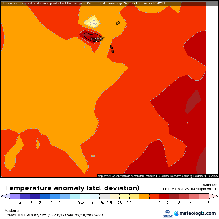 Temperaturas voltam a subir na despedida do Verão... e pode haver trovoadas - saiba a previsão do tempo na sexta, 19 de setembro de 2025 Continuam as temperaturas acima da média no arquipélago da Madeira