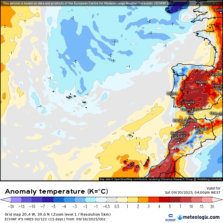 Uma depressão provoca descida acentuada das temperaturas, vento forte, mas será que haverá chuva, ou não passa de ameaças? Assim será o tempo no fim-de-semana 20 e 21 de setembro de 2025 Temperaturas abaixo da média nos Açores, acima da média na Madeira, e com uma divisão territorial em Portugal Continental