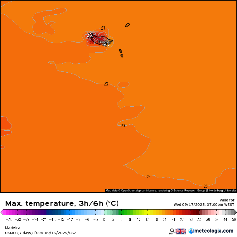 Temperaturas até 40ºC em Portugal Continental e poeiras, num dia de calor invulgar em Setembro... chuva forte nos Açores - saiba a previsão do tempo na quarta, 17 de setembro de 2025 Calor na Madeira - temperaturas máximas até 32ºC nesta quarta segundo as previsões