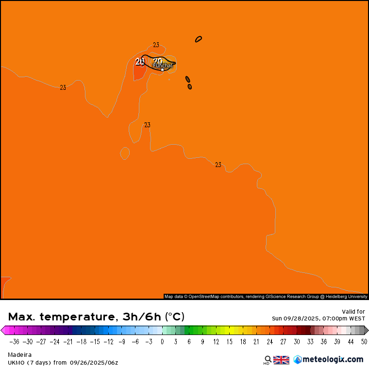 Temperaturas agradáveis na Madeira no domingo, até 26ºC