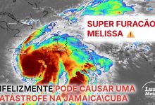 Super Furacão Melissa pode causar situação catastrófica na Jamaica e Cuba entre segunda e terça-feira com ventos acima de 250km/h, chuva torrencial e maré de tempestade Super Furacão Melissa pode causar situação catastrófica na Jamaica e Cuba entre segunda e terça-feira com ventos acima de 250km/h, chuva torrencial e maré de tempestade