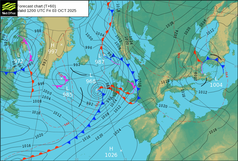 Forte ciclone em aproximação às Ilhas Britânicas na Sexta-feira - nomeado como "Amy" pela MetOffice