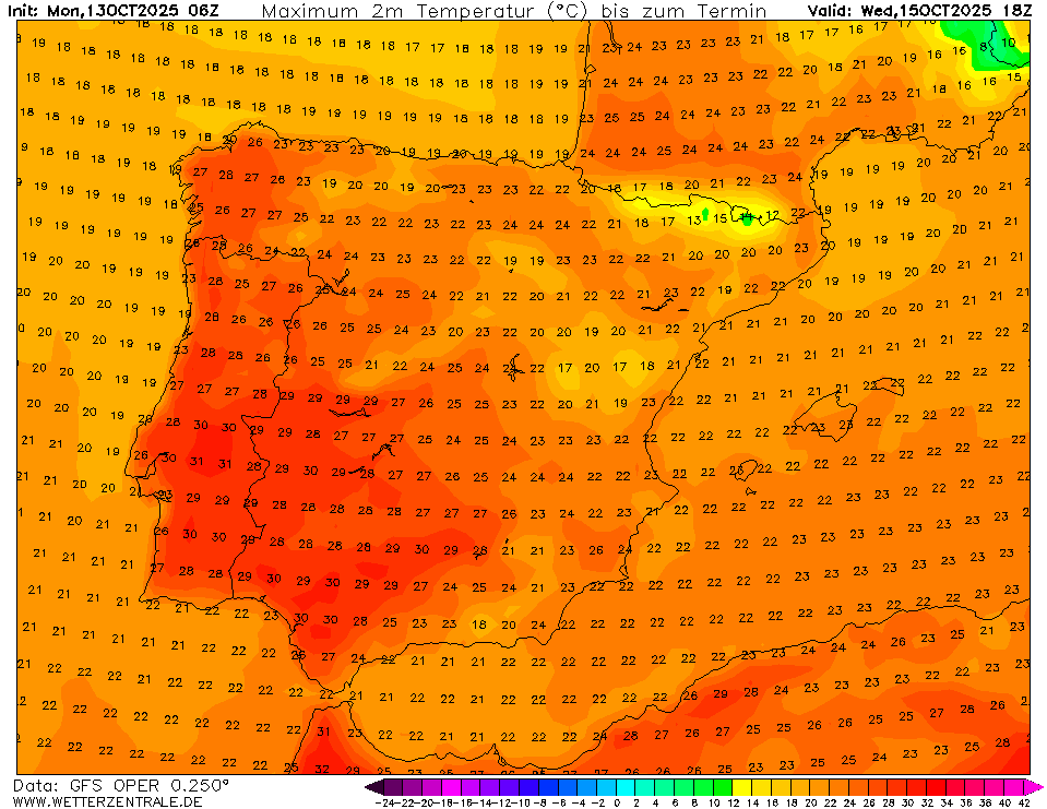 Tempestade Lorenzo no Atlântico - mas o calor fora de época continua em Portugal, com mais de 30ºC nos próximos dias - La Niña oficial - as novidades da meteorologia a meio de outubro Calor em Portugal