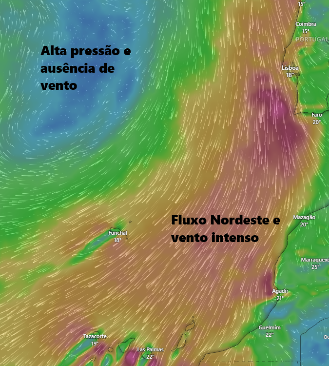 Bloqueio em ómega pode marcar a meteorologia esta semana - Portugal com variações térmicas, Espanha com uma tempestade - saiba como estará o tempo esta semana, 6 a 12 de outubro de 2025 Vento forte de Nordeste na Madeira a meio da semana!