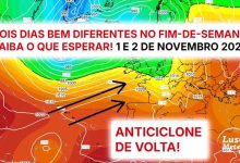 Tempo no fim-de-semana traz uma mudança rápida, com o anticiclone de regresso, e estabilidade, depois de chuvas torrenciais - saiba como estará na sua região nos dias 1 e 2 de novembro!