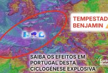 Tempestade Benjamin - Chuva, vento e agitação marítima - Saiba os efeitos em Portugal desta ciclogénese explosiva, e de que forma afeta o regime atmosférico! Tempestade Benjamin - Chuva, vento e agitação marítima - Saiba os efeitos em Portugal desta ciclogénese explosiva, e de que forma afeta o regime atmosférico!