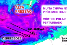 Várias depressões, muita chuva e vento a caminho? O vórtice polar está a sofrer alterações, e isso pode trazer consequências no fim de outubro e início de novembro! Saiba as nossas previsões! Várias depressões, muita chuva e vento a caminho? O vórtice polar está a sofrer alterações, e isso pode trazer consequências no fim de outubro e início de novembro! Saiba as nossas previsões!