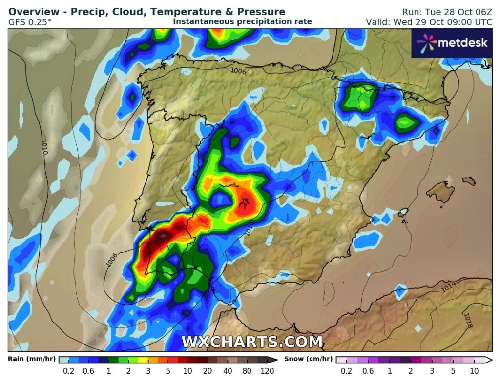 Mau tempo no Sul - situação pode ser algo complicada - inundações muito prováveis!