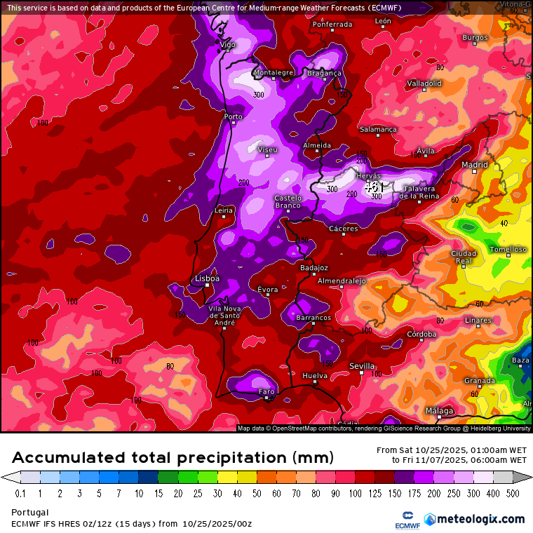 Tempestade Atlântica vai trazer muita chuva e trovoada a Portugal, e não fica por aqui... saiba as previsões do tempo na segunda e terça, 27-28 de outubro de 2025 Chuva excessiva até ao final da primeira semana de novembro? Bem possível! A confirmar...