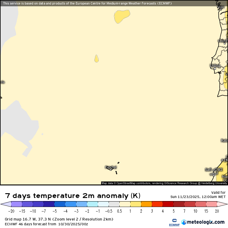 Um mês com bastante chuva, e depressões Atlânticas, ou o anticiclone consegue estabelecer-se? Eis a questão! - Vórtice polar alterado, será que o frio pode aparecer? - Saiba a previsão do tempo em novembro! Tendência persistente de temperaturas acima da média na Madeira