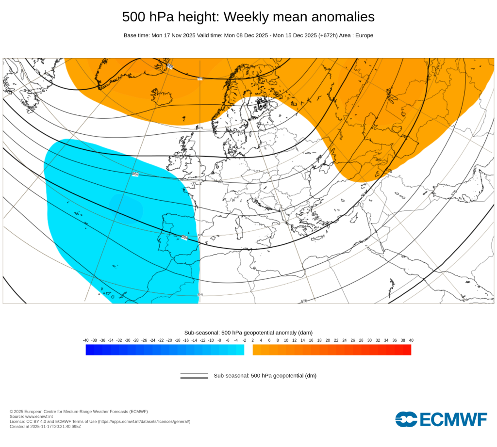Estabelecimento de baixas pressões no Atlântico, e altas pressões a Norte - dezembro pode trazer fenómenos severos e tempestades