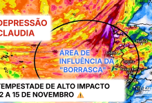 Depressão Claudia - "Borrasca" de grande impacto afeta Portugal e Espanha por vários dias - 12 a 15 de novembro - saiba os efeitos na sua região!