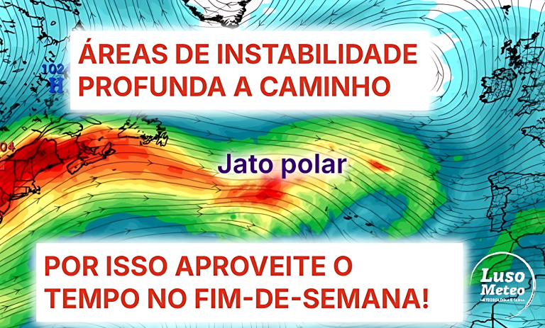 Várias depressões vão trazer uma semana muito instável, com o jato polar perturbado - mas antes disso, o sol está nas previsões do tempo no fim-de-semana 8 e 9 de novembro