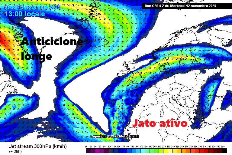 Mau tempo traz risco de fenómenos de vento extremo entre Lisboa e o Algarve nesta quinta-feira, 13 de novembro - saiba em que horas será mais provável, e em que locais Jato ativo, aliado a instabilidade, promove a probabilidade de fenómenos de vento extremo