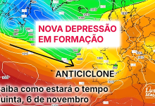 Mudança atmosférica - sol estará de regresso, mas com nova depressão em aproximação - saiba as previsões do tempo na quinta, 6 de novembro de 2025 Mudança atmosférica - sol estará de regresso, mas com nova depressão em aproximação - saiba as previsões do tempo na quinta, 6 de novembro de 2025