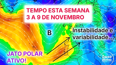 Uma depressão e jato polar ativo trazem mais chuva (e até trovoadas) em alguns dos dias desta semana- saiba tudo com a previsão do tempo esta semana, 3 a 9 de novembro de 2025