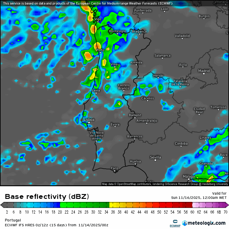 Destaque da precipitação (e mau tempo) no domingo poderá ser no Norte e Centro