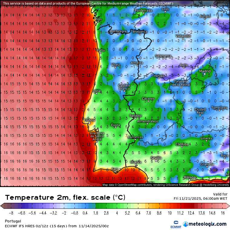 Frio noturno e geadas prováveis por volta de dia 20