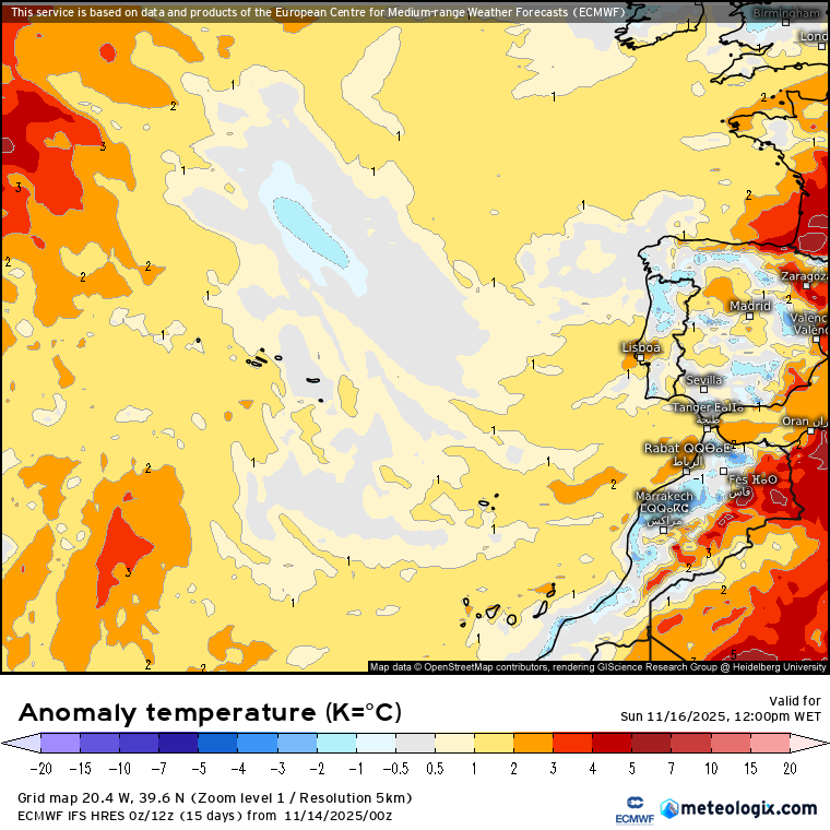 As temperaturas continuam ligeiramente acima do normal em todo o país!