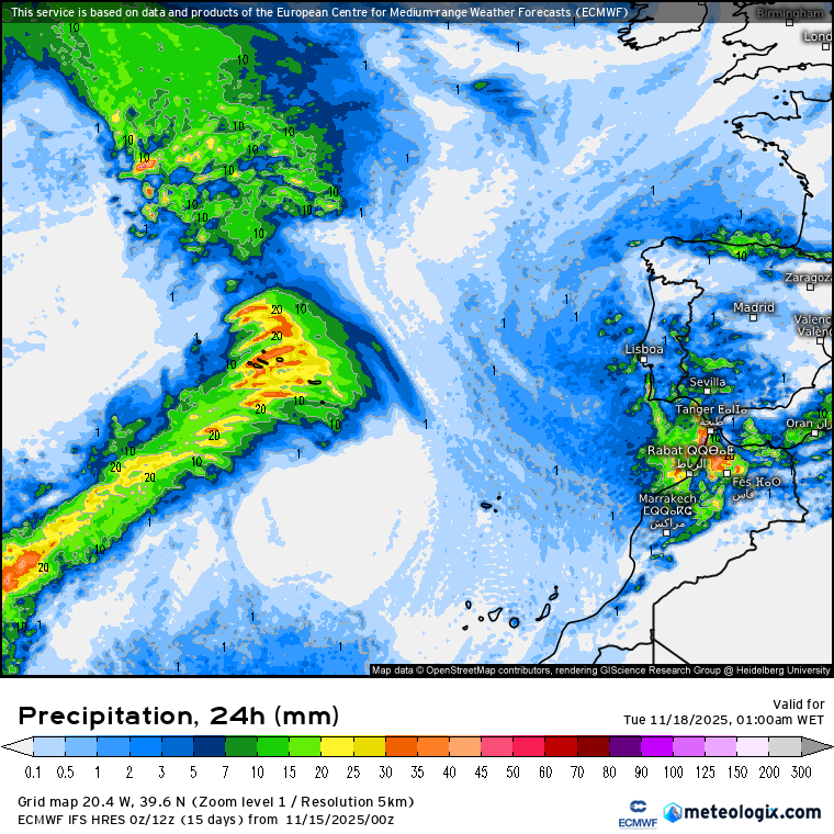 Muita precipitação nos Açores - situação a acompanhar!