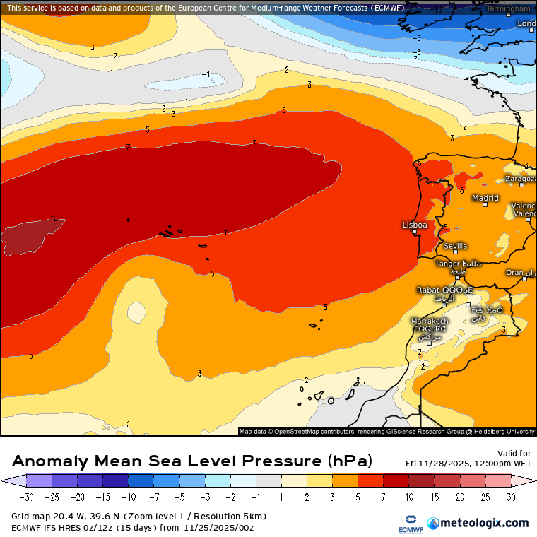 Frio intensifica-se nos próximos dias (e há mau tempo nos Açores) - entre quarta e sexta as temperaturas em Portugal voltam a descer abaixo dos 0ºC em algumas regiões - saiba quais com a nossa previsão! O anticiclone continuará presente e influente sobre os arquipélagos nesta sexta-feira (e ainda sobre Portugal Continental, claro)