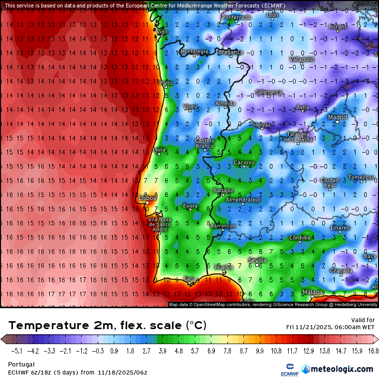 Vem aí mais frio, sem dúvida - mas será verdade que vem mesmo uma vaga de frio polar? Saiba as previsões do tempo para a sua região na quinta e sexta, 20 e 21 de novembro! Temperaturas mínimas baixas e abaixo da média - mas perfeitamente enquadradas com o clima desta época do ano
