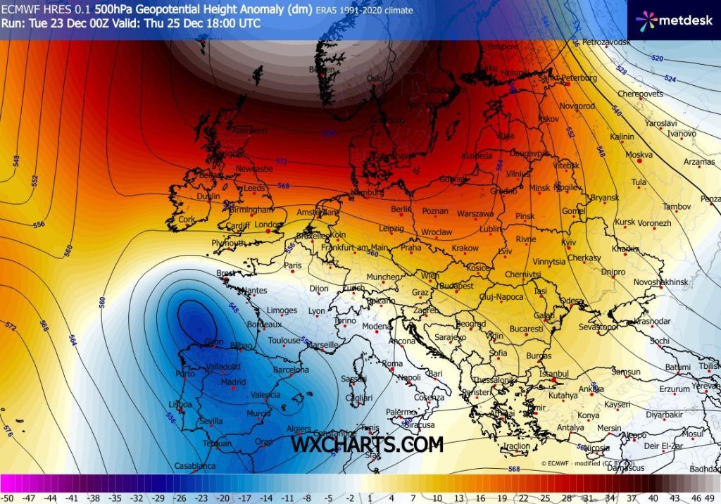 Tempo no Natal marcado por chegada de depressão "siberiana" que irá gelar o tempo - as temperaturas podem descer até 10ºC - saiba as previsões para 24 e 25 de dezembro! Depressão de origem polar dias 24 e 25 de dezembro