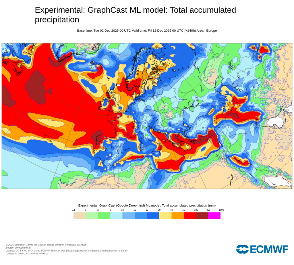 Este poderá ser o dezembro com mais chuva de sempre!? Corredor de depressões deverá afetar Portugal de forma sucessiva - Previsão mensal dezembro de 2025 Muita precipitação, à semelhança de Portugal Continental, nos Açores. Madeira? Menos chuva, claramente!