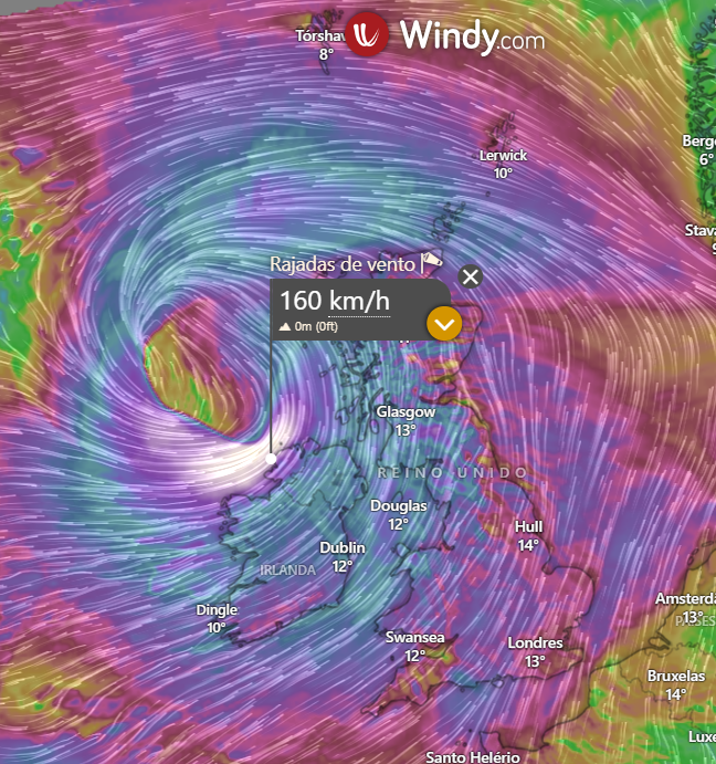 Tempestade traz vento acima de 100km/h a Portugal entre segunda e terça-feira - Depressão "Bram"? - Saiba a previsão para a sua região, e a evolução para o Norte da Europa Modelo UKV com previsão "agressiva" para a Irlanda e Escócia...