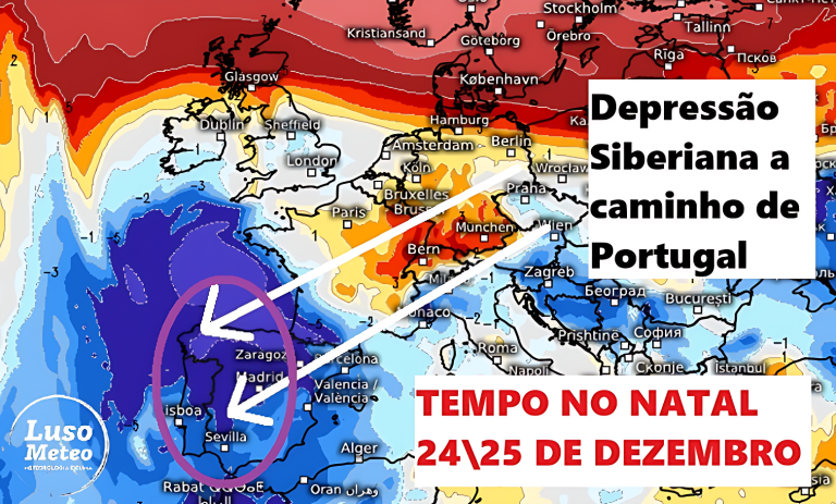 Tempo no Natal marcado por chegada de depressão “siberiana” que irá gelar o tempo – as temperaturas podem descer até 10ºC – saiba as previsões para 24 e 25 de dezembro! Tempo no Natal marcado por chegada de depressão "siberiana" que irá gelar o tempo - as temperaturas podem descer até 10ºC - saiba as previsões para 24 e 25 de dezembro!
