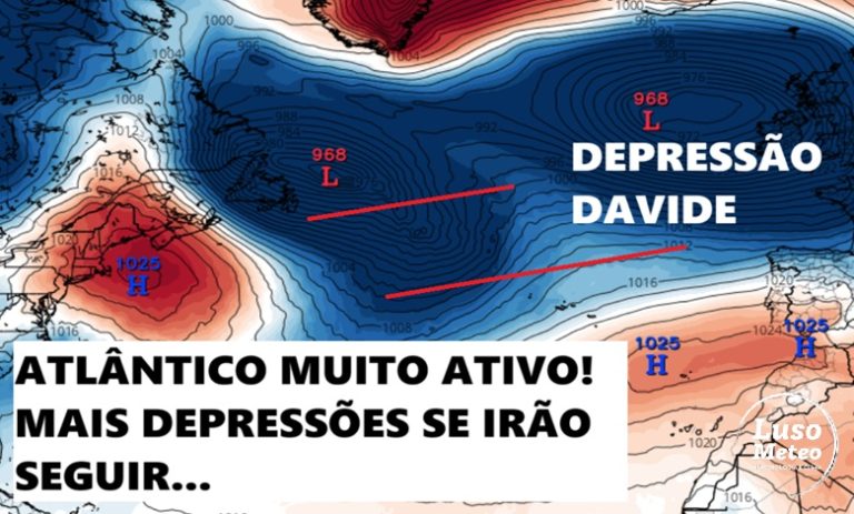 Depressão Davide com efeitos em Portugal no fim-de-semana, trazendo um fluxo húmido e tropical – tempo anormalmente ameno! – saiba detalhes da previsão! Depressão Davide com efeitos em Portugal no fim-de-semana, trazendo um fluxo húmido e tropical - tempo anormalmente ameno! - saiba detalhes da previsão!