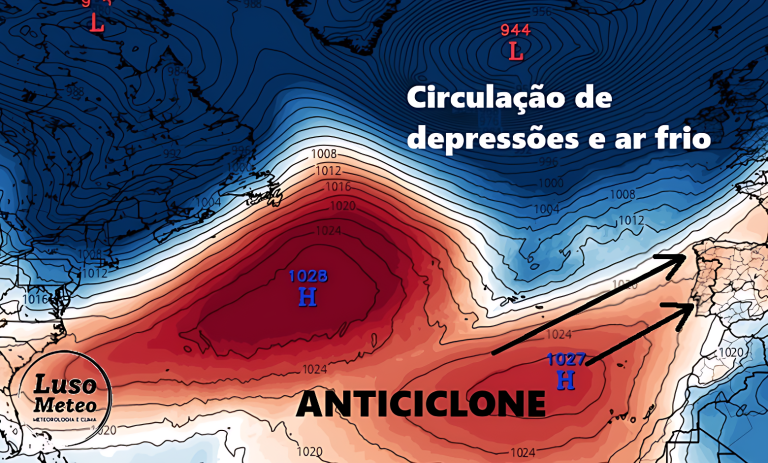 Mudança de tempo na quarta-feira, temporariamente – crista anticiclónica sobre o golfo da Biscaia – saiba a previsão para 17 de dezembro Mudança de tempo na quarta-feira, temporariamente - crista anticiclónica sobre o golfo da Biscaia - saiba a previsão para 17 de dezembro