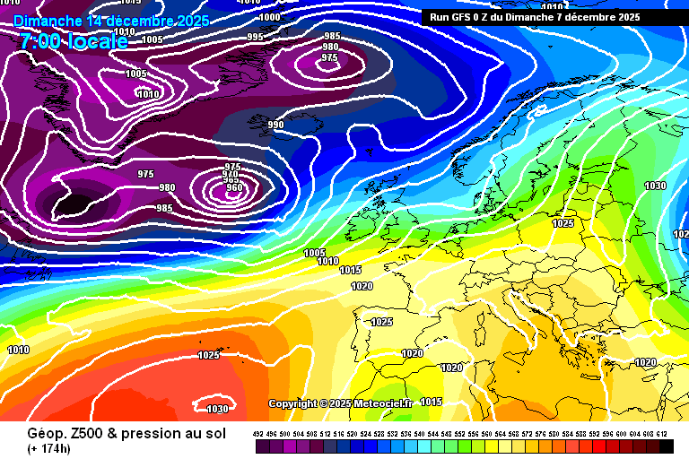 Conseguirá o anticiclone impor-se no fim-de-semana? GFS, via Meteociel