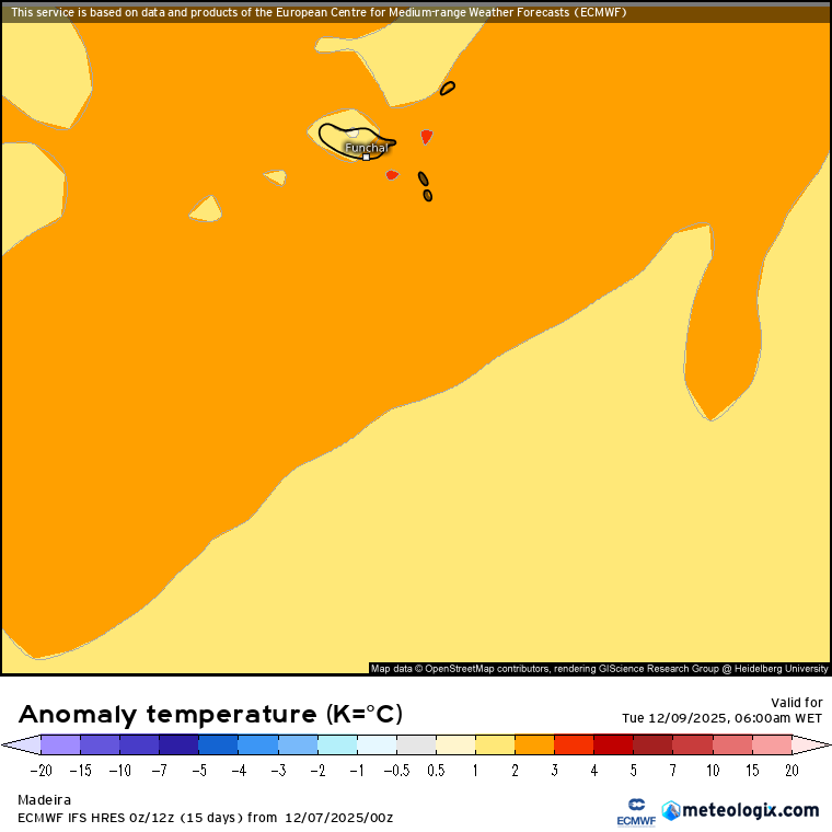 Mau tempo na terça-feira, com uma frente de forte atividade associada a um ciclone - chuva de Norte a Sul e vento - saiba como estará na sua região no dia 9 de dezembro! Temperaturas 3 a 4ºC acima da média na Madeira...